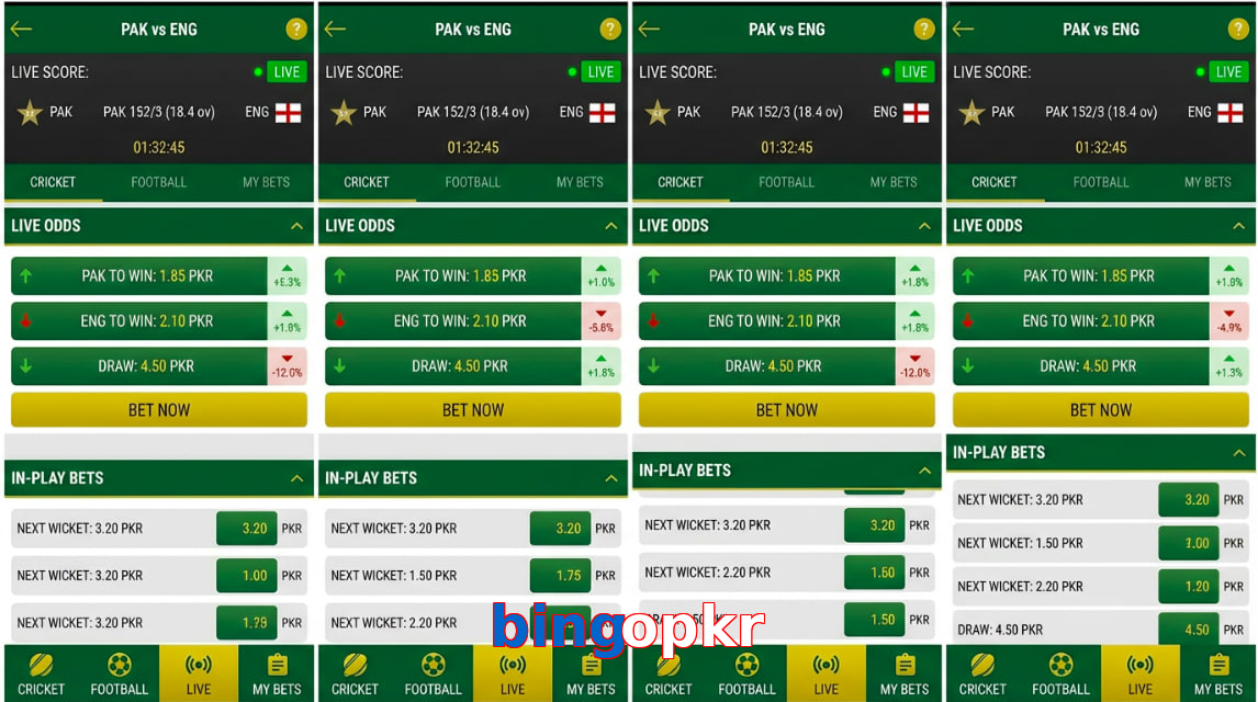 Game list for Bingopkr bet section