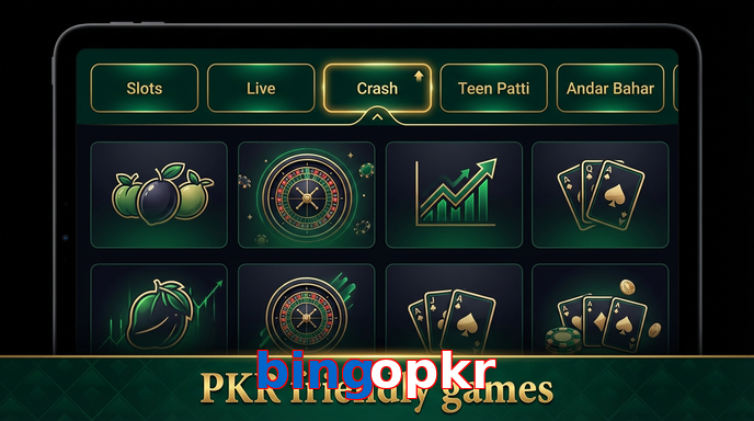 Game list for Bingopkr games section